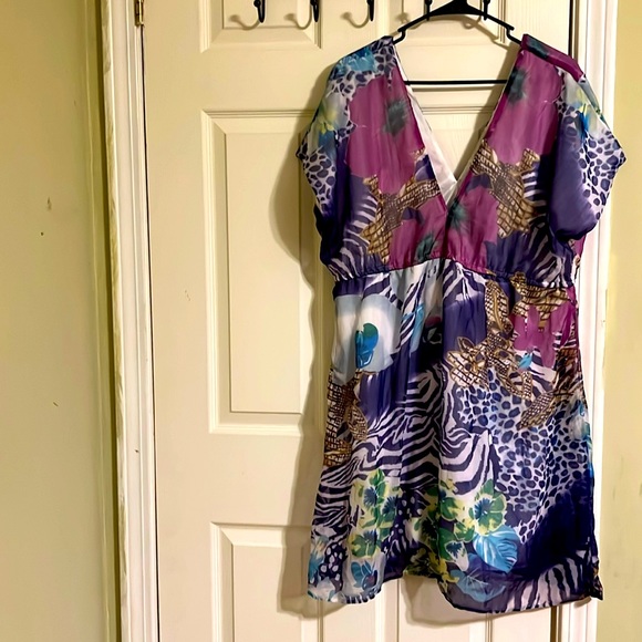 Jessica taylor Dresses & Skirts - Jessica Taylor short sleeve sheer dress for women with built in lining. Size 3X